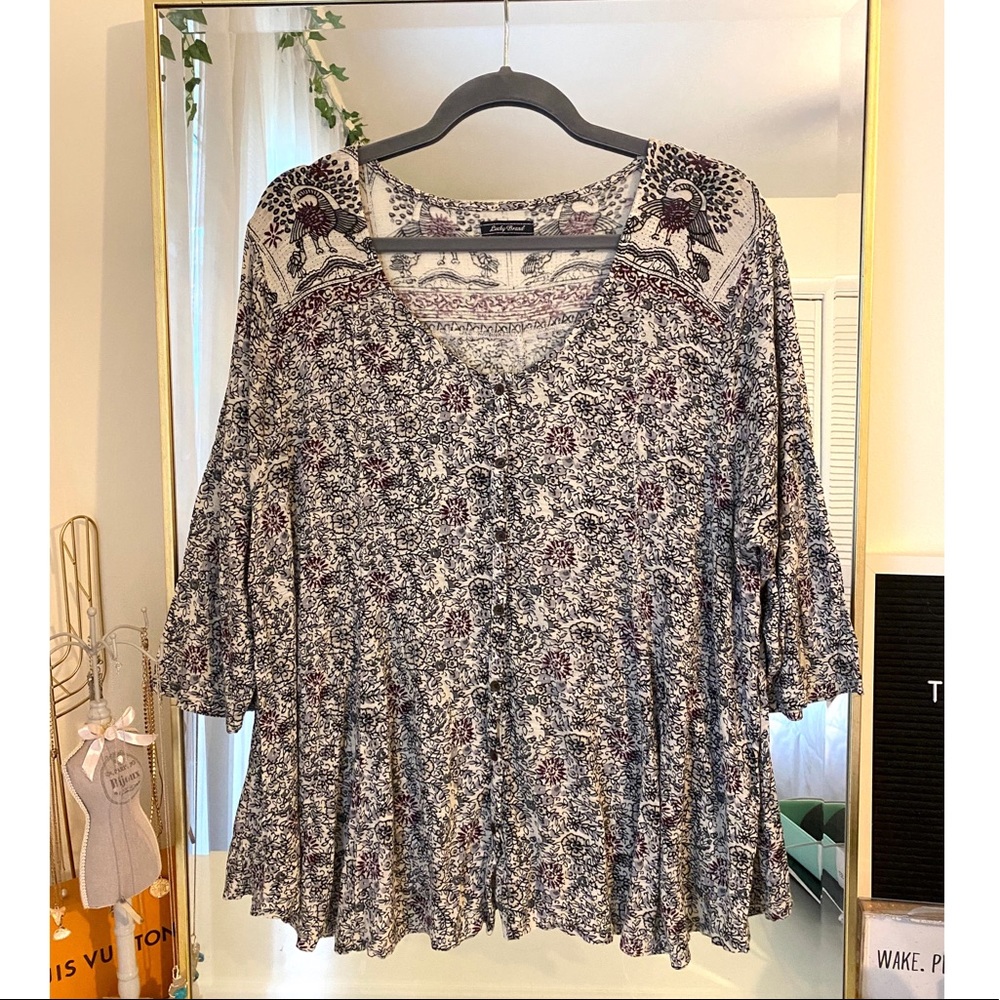 Lucky Brand quarter sleeve top